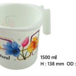Ruby 1500ml Printed Plastic Mug, For Bathroom