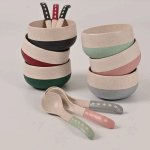 250 Ml Rice Husk Soup Bowl with Spoon