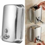 500ml Stainless Steel Soap Dispenser, Color : Silver