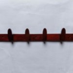 Plain Polished Wooden 6 Hook Wall Hanger Antique