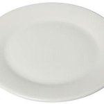 White 8 Inch Round Ceramic Dinner Plate, For Hotel