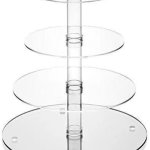 Round Acrylic Cake Stand, Color : Clear
