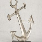 Polished Alu Anchor Sculpture M – Silver Modern