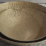 Polished Plain Aluminum Serving Bowl, Color : Golden