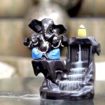 Polyresin Backflow Smoke Ganesha Fountain Incense Burner for Decoration