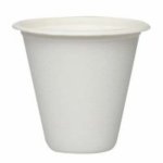 White Round Plain Bagasse Cups, Size : Standard