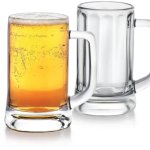 Glass Polished Dotted Beer Mugs, Color : Transparent, Transparent
