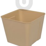 Plastic Plain Beige Ice Bucket, Shape : Square