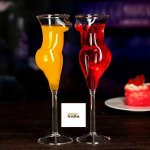 Polished Borosilicate Lady Figure Drinking Glass