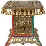 Polished Brass Diya Stand, Size : Multisize