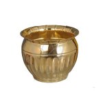 Polished Brass Round Planter, For Garden Use, Feature : Attractive Pattern, Easy To Placed, Long Life
