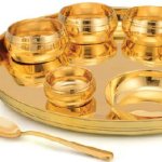 Brass Sagan Thali Set, Feature : Hard Structure, Rust Finishing