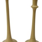 Homestyle Indusries Aluminium Non Poloshed Metal Candle Stick Stand