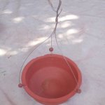Clay Water Bird Feeder, For Home, Capacity : 1 Liter