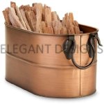 Polished Plain Metal Coal Bucket