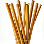 Plain Coconut Leaf Straws, Color : Brown