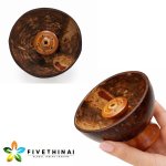 Polished Coconut Shell Agarbatti Stand, Brand Name : Fivethinai