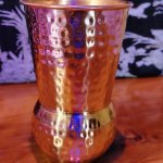Polished Pure Copper Hammered Glass