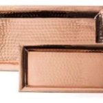 Copper Hammered Tray Set