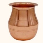 Polished Copper Lota, Color : Brown for Pooja