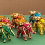 Cotton Decorative Elephant Candle Holder Mutlisize for Home Decoration
