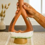 Non Polished Clay Decorative Vase, Color : Brown
