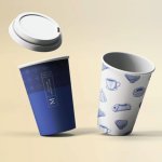 Round Printed Paper Disposable Coffee Cup, Size : 2.5x2.5inch