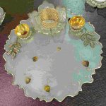 Epoxy Resin Pooja Thali, Color : Assorted Standard