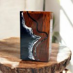 Polished Epoxy Rosewood Urn Box, Color : Black, Blue, Brown
