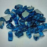 Plain Fire Pit Block Glass, Color : Transparent, White, Blue