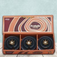 Black Round Fratelli 3 Piece Casserole Set