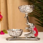 German Silver Elephant Bowl Set, Packaging Type : Box