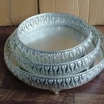 Polish German Silver Tray For Daily Wear