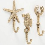Metal Coated Plain Gold Brass Coat Modern Hanger