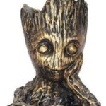 Peach Resin Groot Flower Pot, Size : 4 Inch
