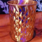 Handcrafted Embossed Copper Drinking Glass, Packaging Type : Bronze