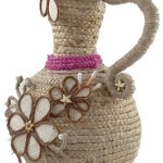 Handmade Jute Flower Vase, Color : Brown for Home Decor