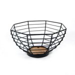 Iron Fruit Bowl, Color : Black