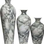 Irv1001 Marble Enamel Coating Metal Vases