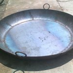 Steel Jaggery Cooking Pan, Color : Silver