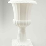 Polished Marble Pedestal Planter, For Outdoor Use, Indoor Use, Decoration, Pattern : Plain