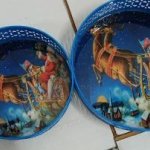 Multicolor Round Printed Metal Pichwai Tray Set, For Gifting Purpose
