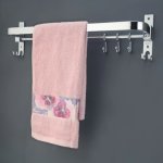 Polished Metal Towel Rod For Bathroom