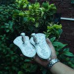 Miniature Silver Paduka Pair