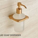Stainless Steel MV 0008 Liquid Soap Dispenser, Color : Brass