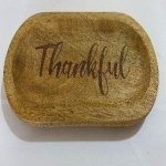 Polished Metal Wooden Serving Tray Standard