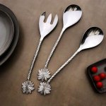 Stainless Steel Plain Polished Palm Shaped Cutlery Set