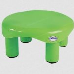 Plain Polished Parrot Green Plastic Bathroom Stool