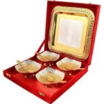 Plated Brass Bowls Set, For Gift Purpose, Color : Silver, Golden