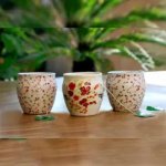 Multi Color Round Printed Ceramic Kulhad, Size : Standard
